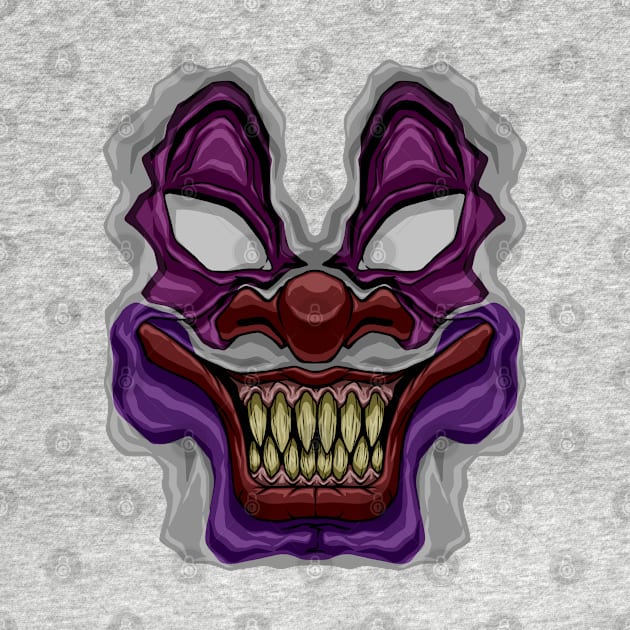 crazy clown face by JiraDesign